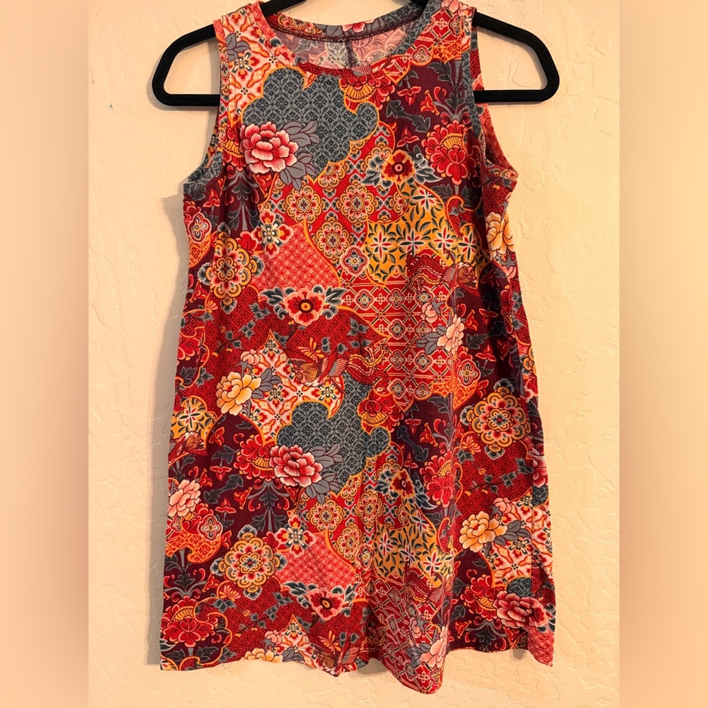 Floral Sleeveless mini Dress - Multicolor